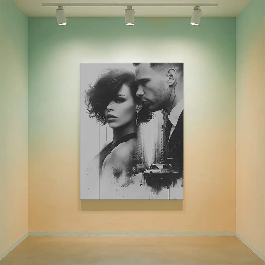 Siyah Beyaz Noir Çift Poster