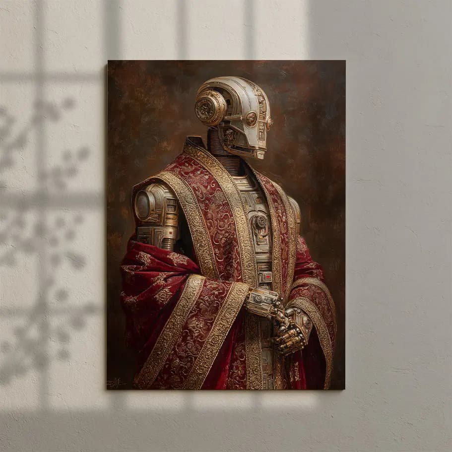 Tören Kıyafetli Robot Portresi Poster