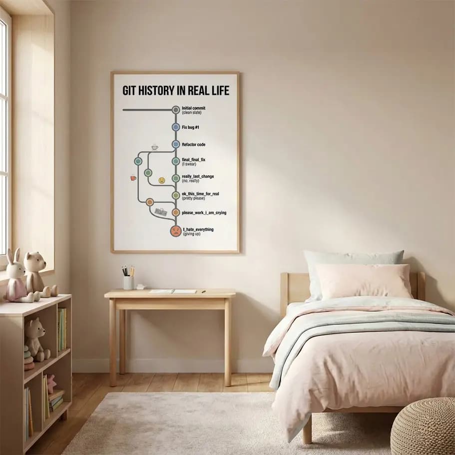 Git History in Real Life Poster