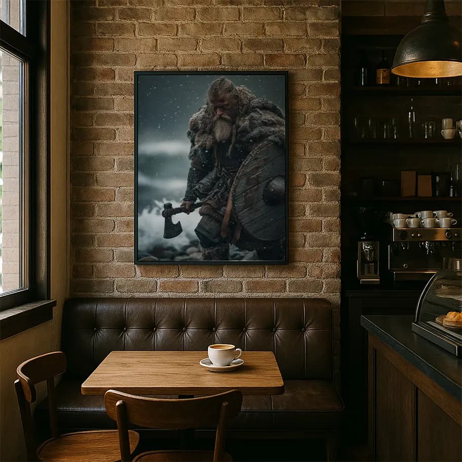 Karlı Viking Savaşçısı Posteri