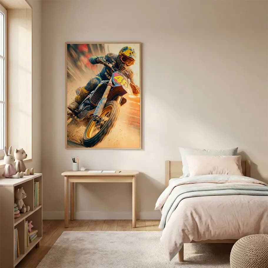 Yamaha Yarış Motoru Posteri