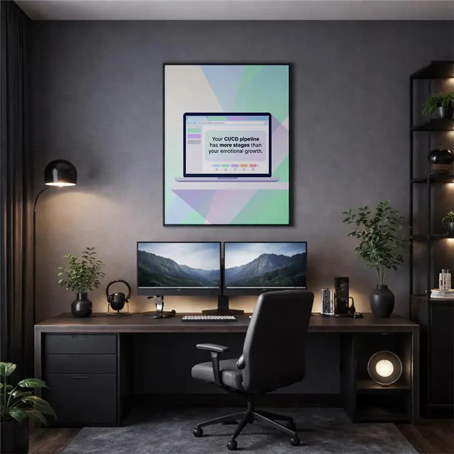 CI/CD Pipeline Poster: Aşamalar Duygusal Gelişimden Fazla