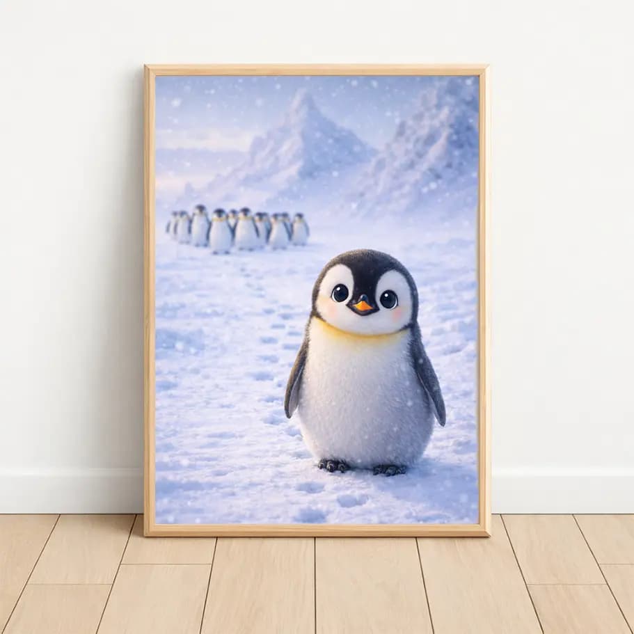 Sevimli Yavru Penguen Posteri