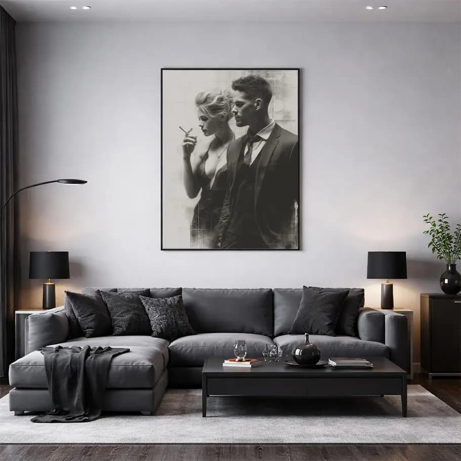 Siyah Beyaz Modern Klasik Poster