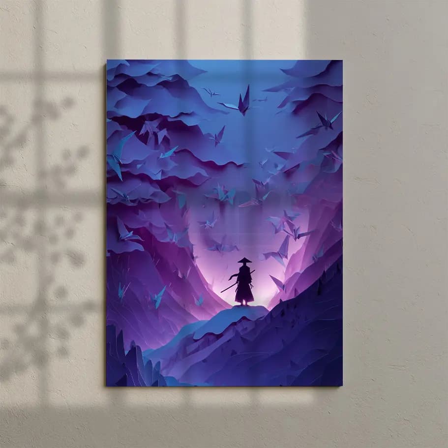 Samuray ve Origami Poster