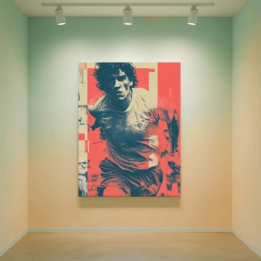 Retro Futbolcu Posteri