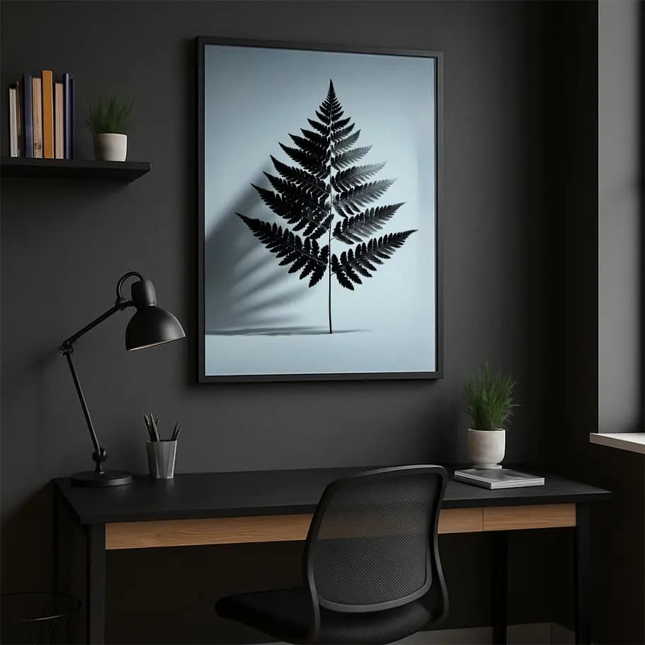 Siyah Beyaz Eğrelti Otu Posteri