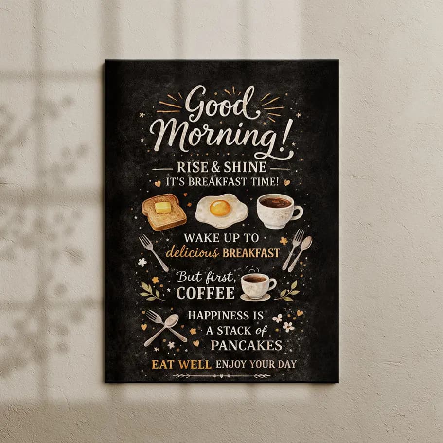 Kahvaltı ve Kahve Mutfak Posteri 