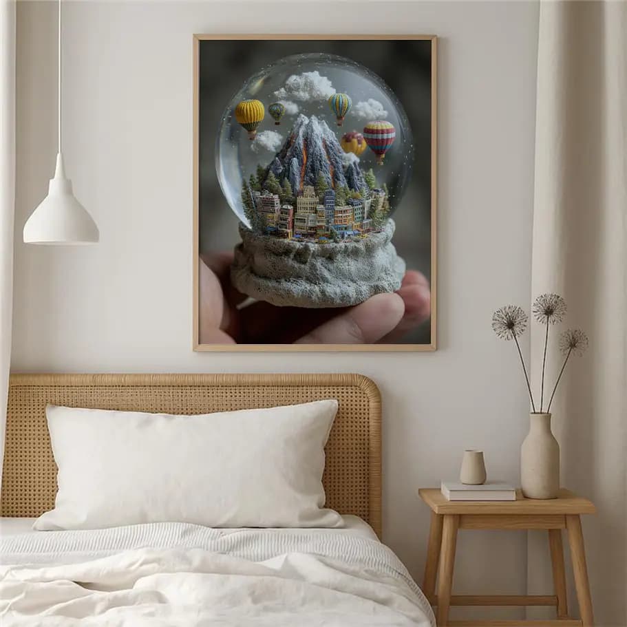 Balonlu Şehir ve Volkan Kar Küresi