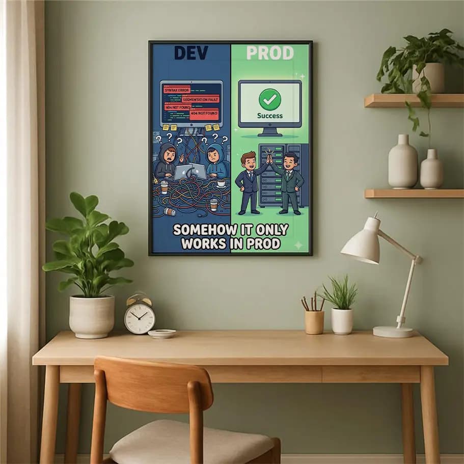Dev vs Prod Yazılımcı Posteri
