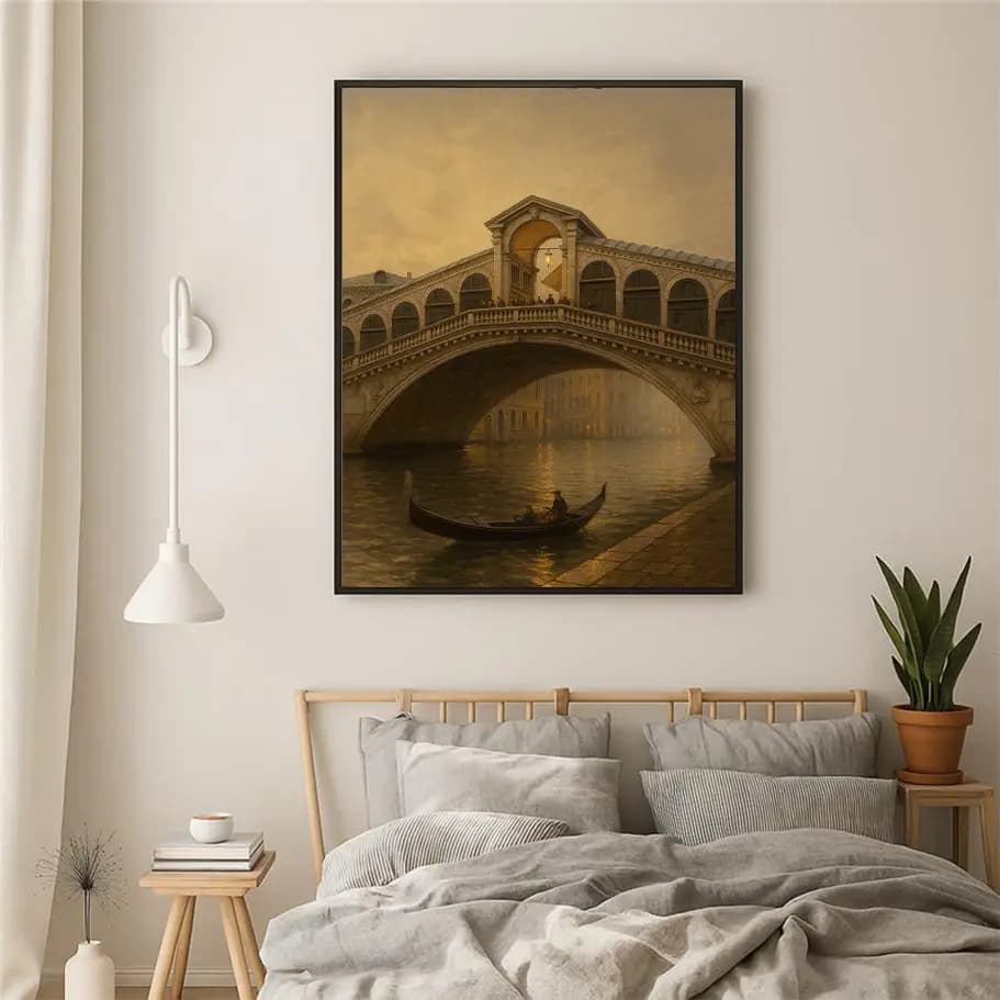 Rialto Köprüsü ve Gondol