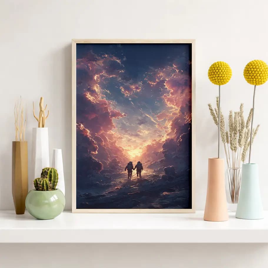 Uzaya Yolculuk Temalı Dijital Sanat 