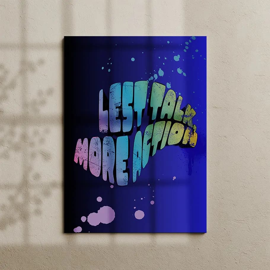 Let’s Talk More in Town Renkli Tipografi Poster