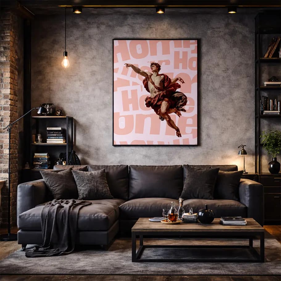Modern Klasik Figürlü Dekoratif Tablo | Salon Duvar Sanatı