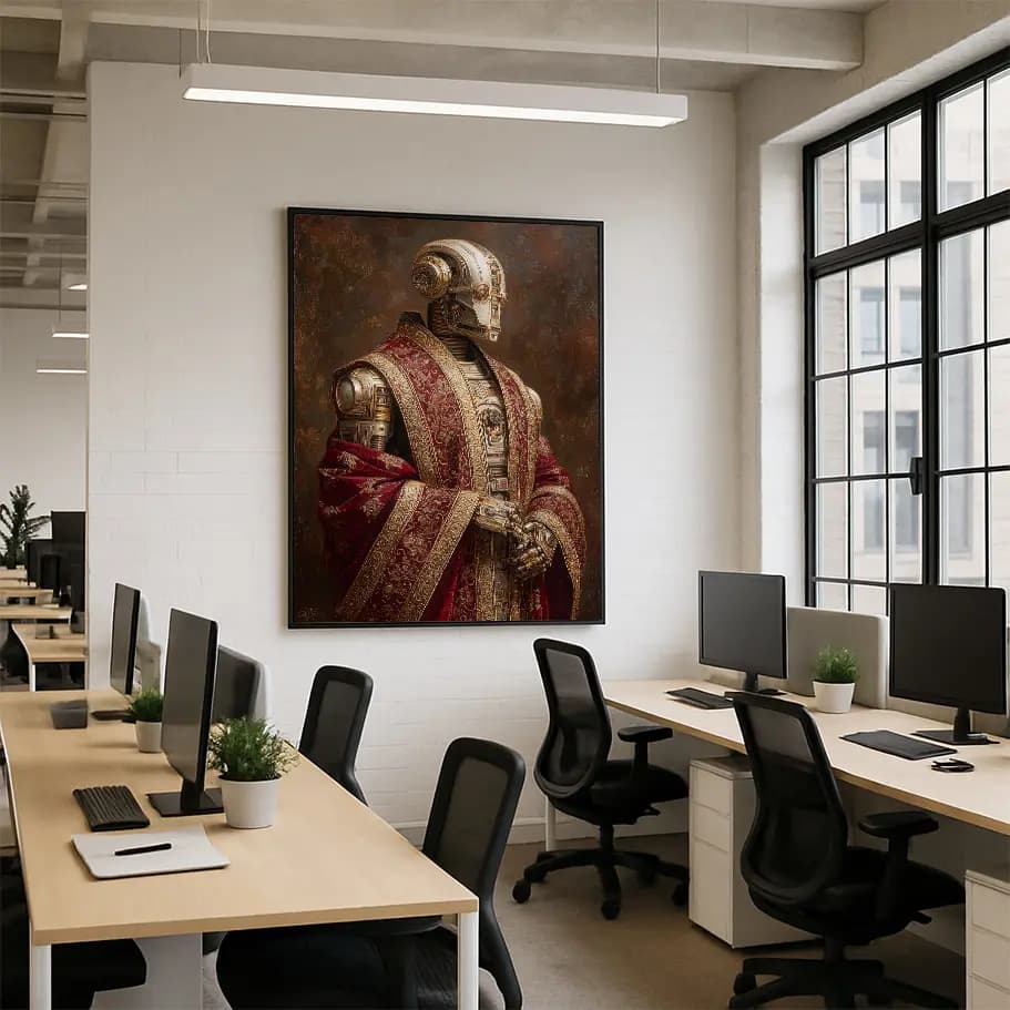 Tören Kıyafetli Robot Portresi Poster