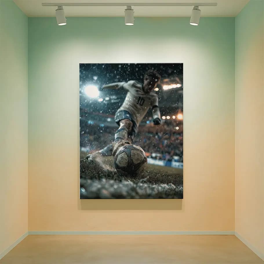 Yağmurlu Futbol Posteri