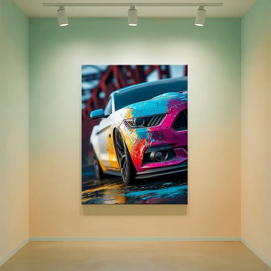 Renkli Spor Otomobil Tablo