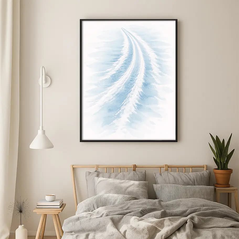 Sulu Boya Deniz İzi Tablo