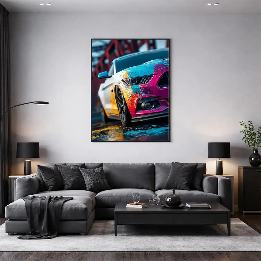 Renkli Spor Otomobil Tablo