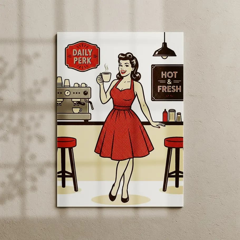 Retro Kafe Posteri