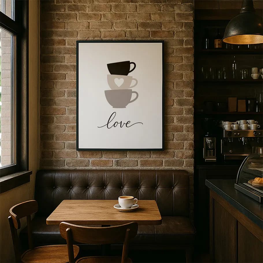 Minimalist Kahve Fincanı Poster