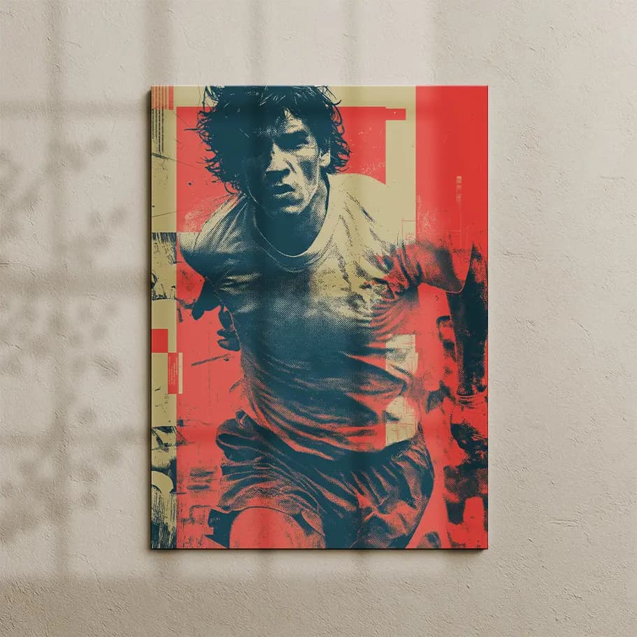 Retro Futbolcu Posteri