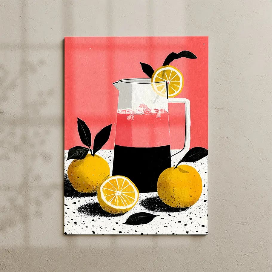 Limonata Sürahisi ve Limonlar