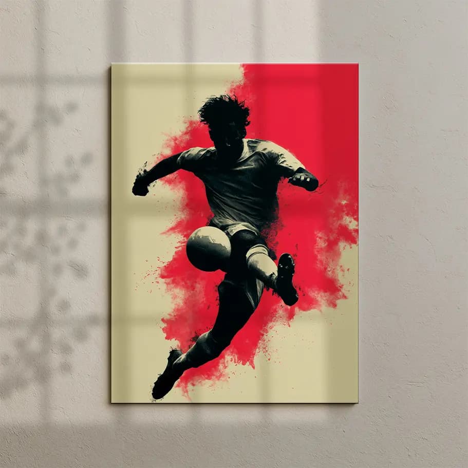 Siluet Futbolcu Posteri