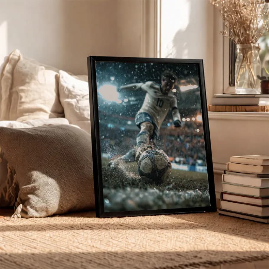 Yağmurlu Futbol Posteri