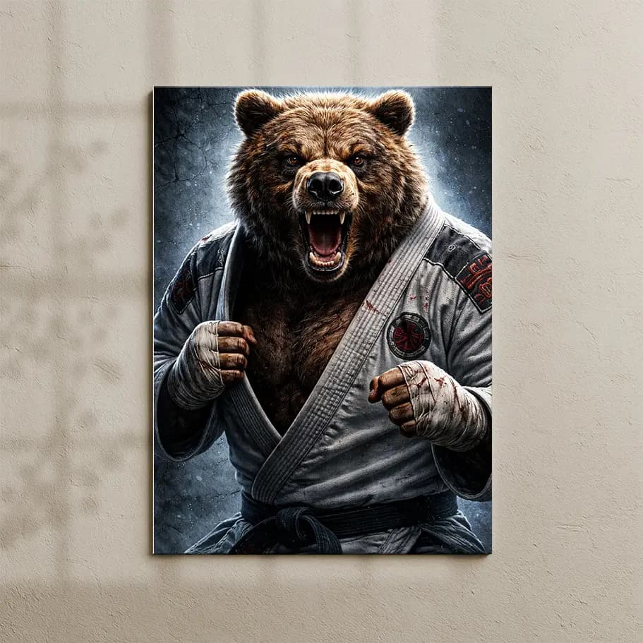 Kimonolu Dövüşçü Ayı Posteri