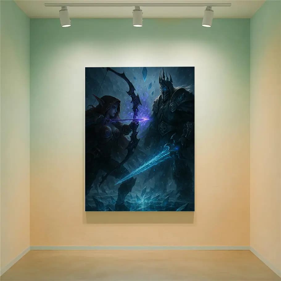 Sylvanas ve Lich King oyun posteri