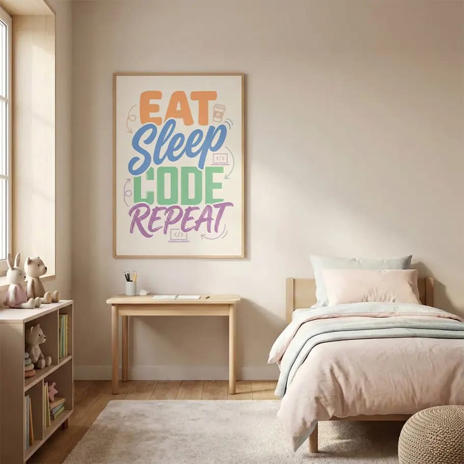 Eat Sleep Code Repeat Posteri