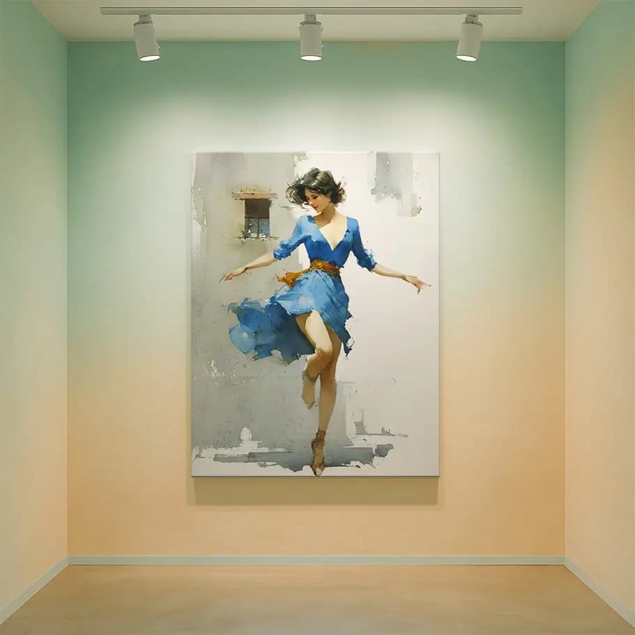 Suluboya Kadın Figürü Posteri