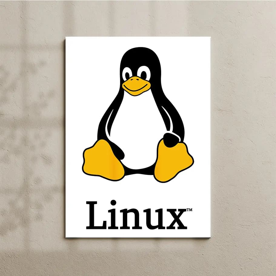 Linux Poster (Tux Penguen) | Minimal Developer Duvar Dekoru