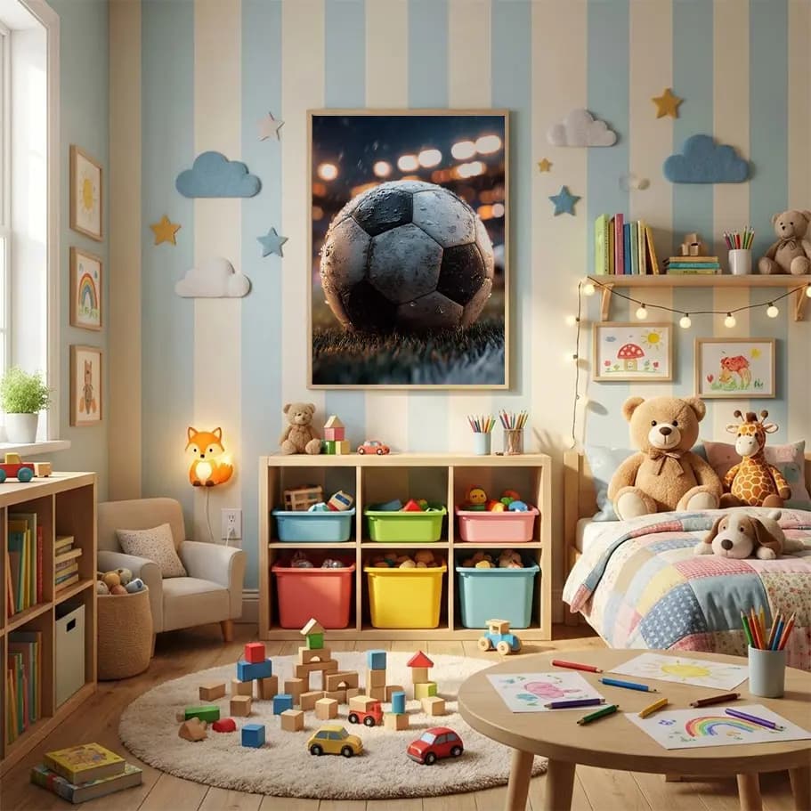 Yağmurlu Futbol Topu Posteri 