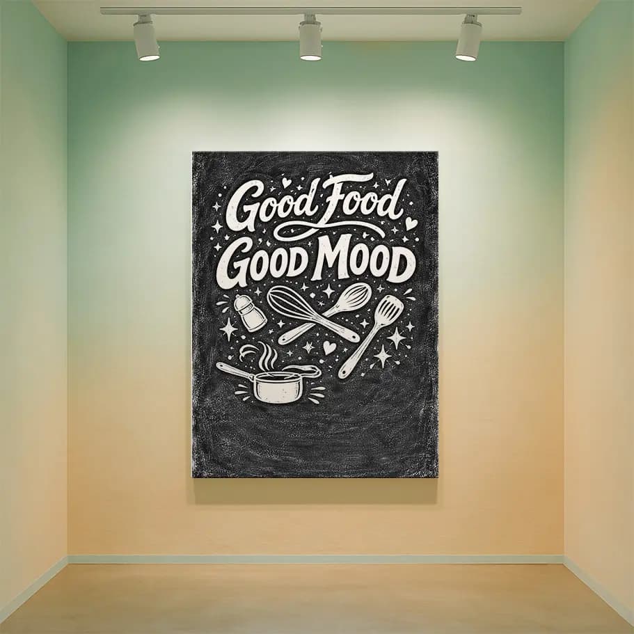 Good Food Good Mood Mutfak Posteri