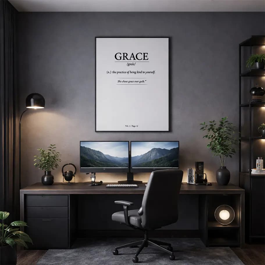 Grace Minimalist Tipografi Poster