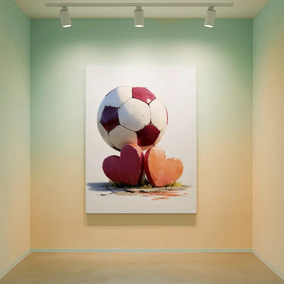 Futbol ve Aşk Temalı Poster