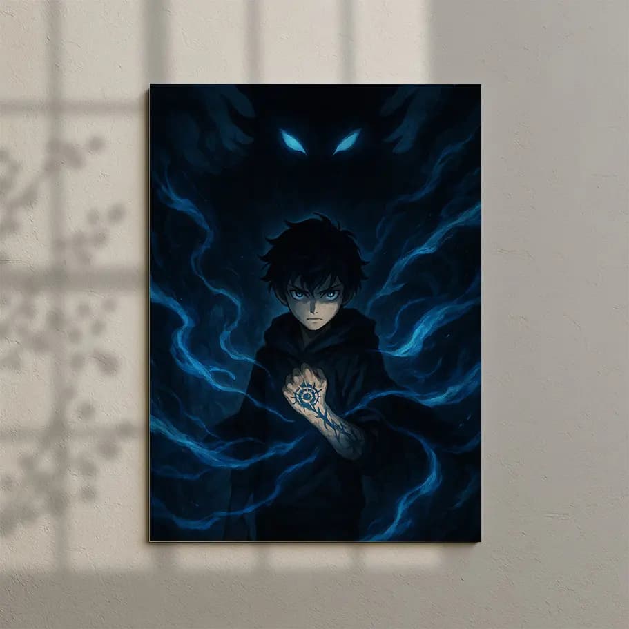 Karanlık Mavi Aura Anime Posteri