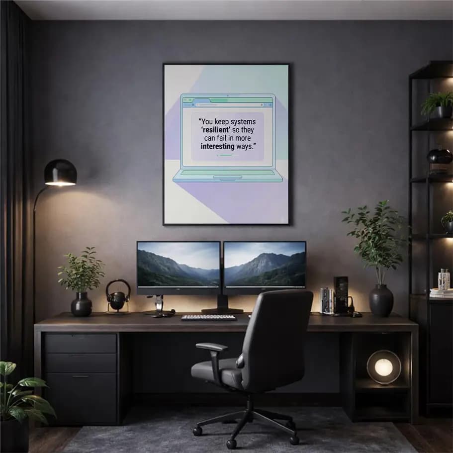 Resilience Poster: Dayanıklı Sistemler Daha İlginç Bozulur