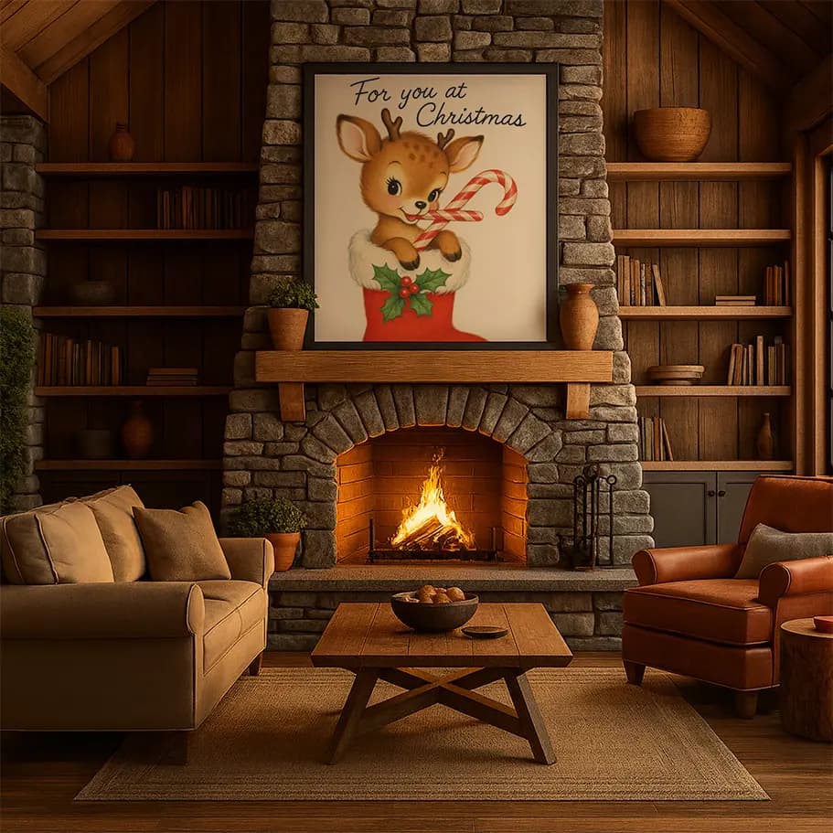 Sevimli Yılbaşı Geyiği Posteri