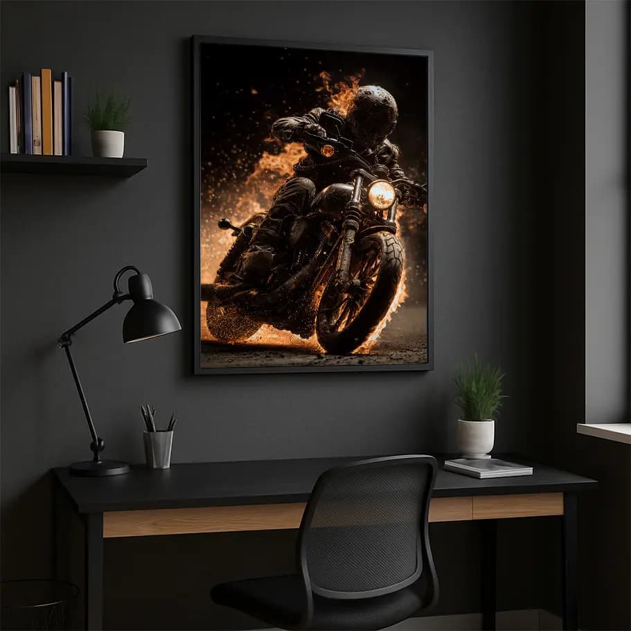 Alevli Motorcu Posteri 