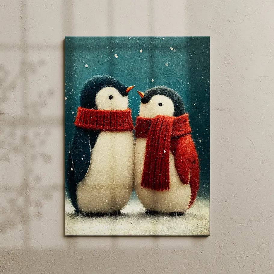 Sevimli Penguen Sevgililer Poster