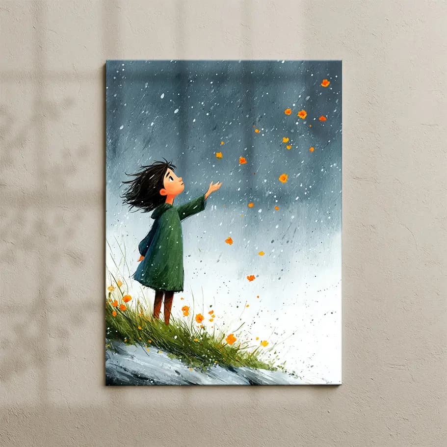 Rüzgarın Taşıdığı Bahar – Suluboya Çocuk Posteri