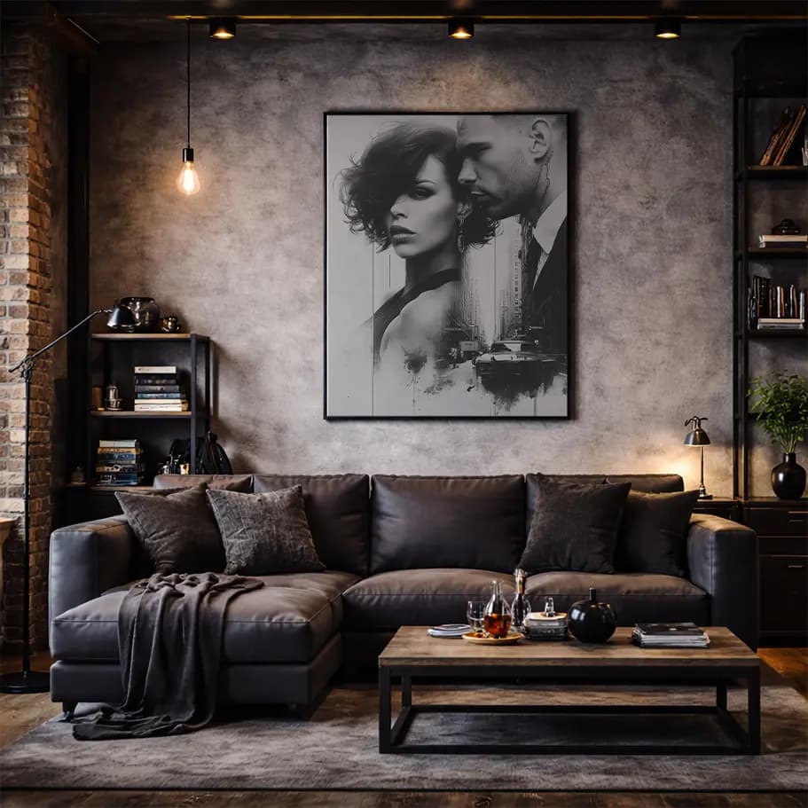 Siyah Beyaz Çift Poster