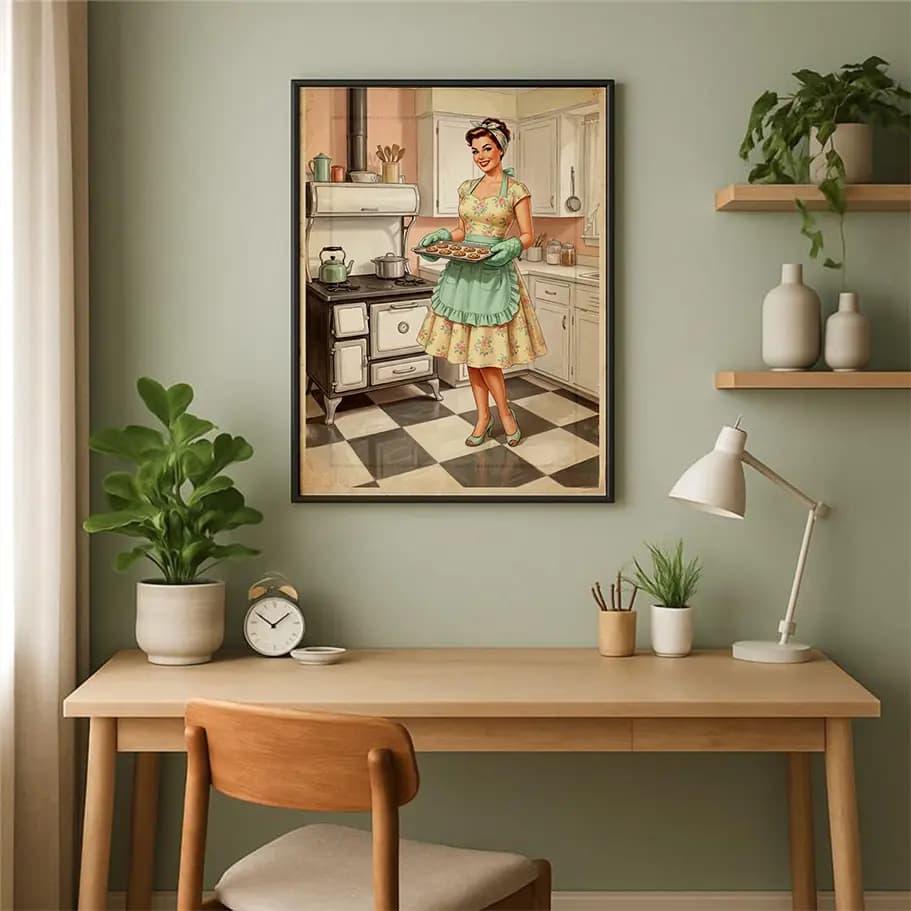 Retro Mutfak Posteri