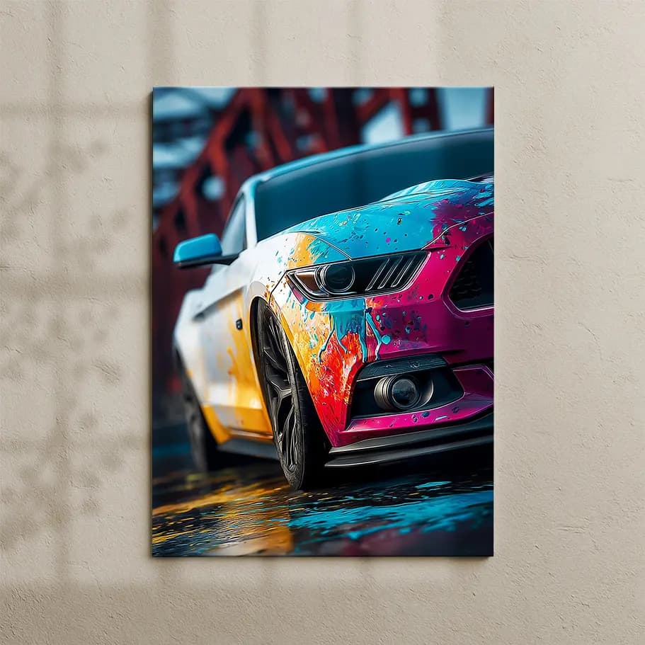 Renkli Spor Otomobil Tablo
