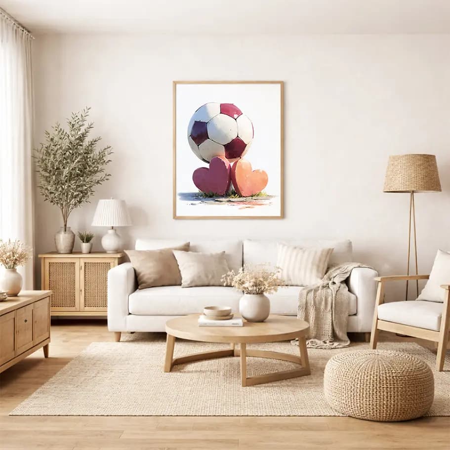 Futbol ve Aşk Temalı Poster