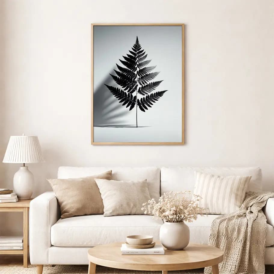 Siyah Beyaz Eğrelti Otu Posteri