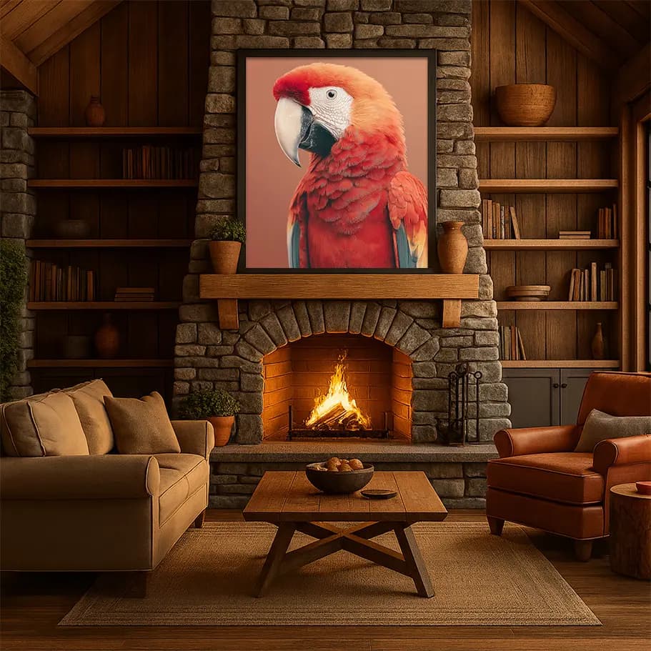 Makav Papağan Posteri | Canlı Renkli Tropikal Poster